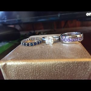 Lot of 3 sterling silver rings